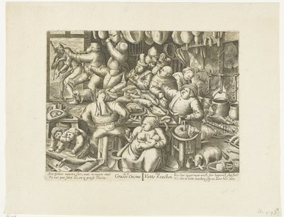 De vette kök The Grasse Kitchen / De Vette Keuken (titel på objekt) av Hans Liefrinck (I)