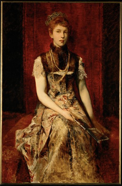 Dora Fournier-Gabillon ... (målning på trä) av Hans Makart
