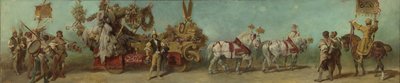 Skiss till paraden 1879 – Klädindustrin av Hans Makart