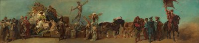 Skiss till paraden 1879 – Grossisternas kooperativ av Hans Makart