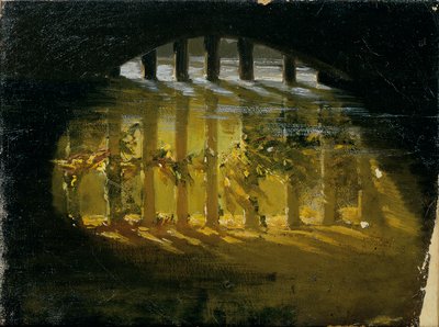 Motiv från Slottsparken Hellbrunn av Hans Makart