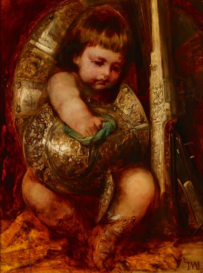 Putto rena Mars vapen av Hans Makart