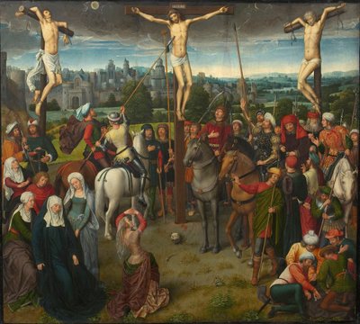 Golgata Triptyk, centralpanel, 1480-tal. av Hans Memling