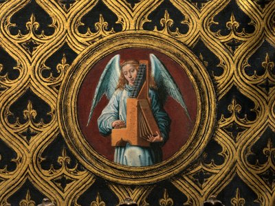 Detalj av relikvieren av Saint Ursula av Hans Memling