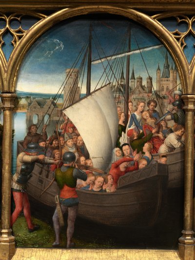 Detaljen av Reliquary of Saint Ursula av Hans Memling