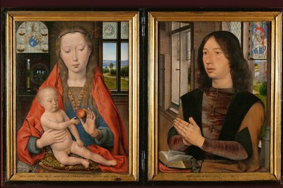 Diptyk av Maarten van Nieuwenhove (målning på ekpaneler) av Hans Memling