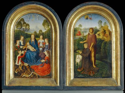 Diptyk av Jan Du Cellier, borgare i Brügge ... av Hans Memling