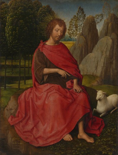Johannes Döparen
(Baksida: dödskalle) av Hans Memling