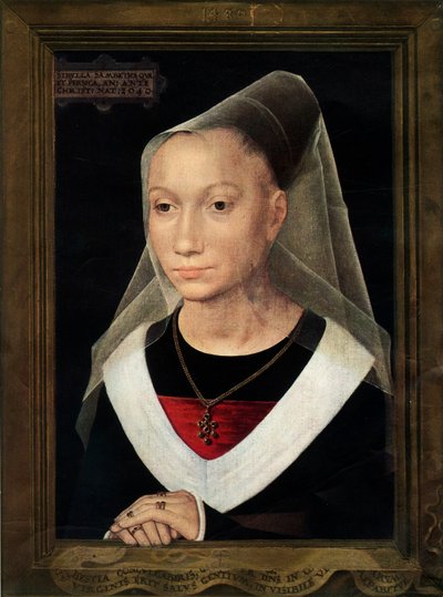 Porträtt av Marie, dotter till Willem Moreel, 1480. av Hans Memling