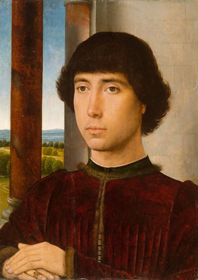 Porträtt av en ung man, ca. 1472-75. av Hans Memling