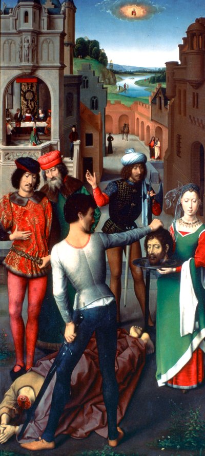 Triptyk av Johannes Döparen och Johannes evangelisten, 1479 av Hans Memling