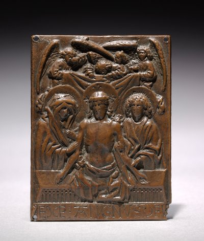 Den döde Kristus stödd av Jungfru Maria och Sankt Johannes, 1427-1467. av Hans Multscher
