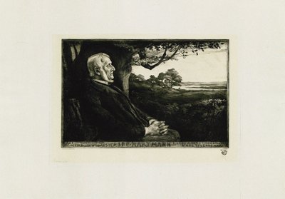 Porträtt av kompositören John Peter Emily Hartmann 1805-1900, av Hans Nikolaj Hansen