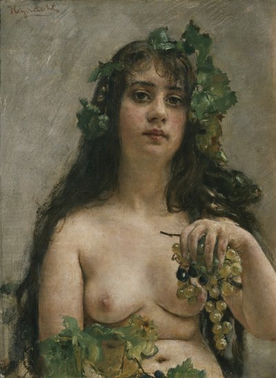 Champagne Girl (olja på duk) av Hans Olaf Heyerdahl