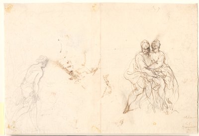 Studie av olika figurer av Hans Rottenhammer