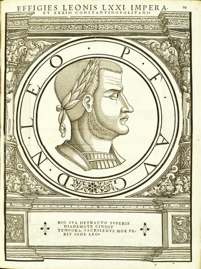 Leo IV, illustration från "De romerska kejsarna i hela öst och väst" av Hans Rudolf Manuel Deutsch