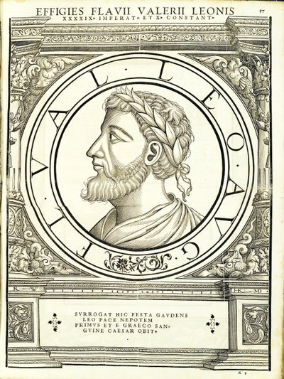 Leo I, illustration från "De romerska kejsarna i hela öst och väst" av Hans Rudolf Manuel Deutsch