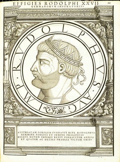 Rodolphus, illustration från "De romerska kejsarna i hela öst och väst" av Hans Rudolf Manuel Deutsch