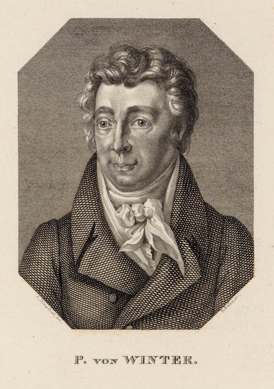 Porträtt av kompositören Peter von Winter 1754-1825 , ca. 1830. av Hans Rudolf Rahn