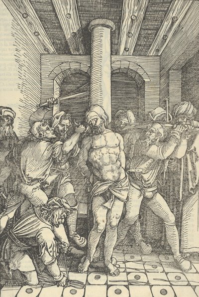 Kristus gisslade, från vår Herre Jesu Kristi passions spegel, 1507. av Hans Schäufelein the Elder