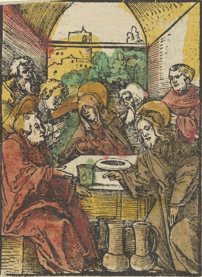 Bröllopet i Cana, från Das Plenarium, 1517. av Hans Schäufelein the Elder