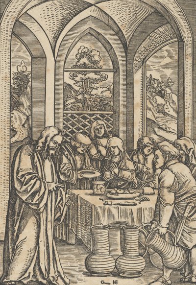 Bröllopet i Kana, från The Life of Christ, ca. 1511-12. av Hans Schäufelein the Elder