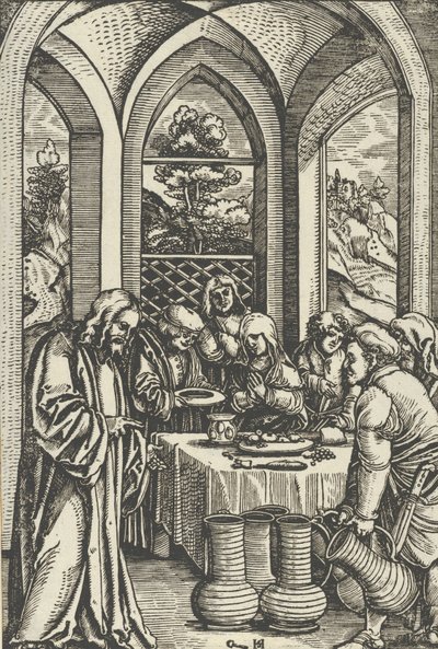 Bröllopet i Kana, från The Life of Christ, ca. 1511-12. av Hans Schäufelein the Elder