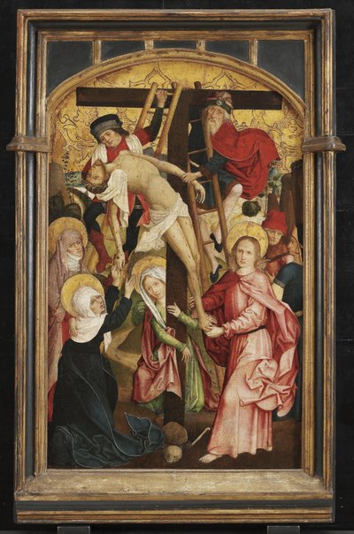 Descent From the Cross, 1490-talet (olja på träpanel) av Hans Schüchlin