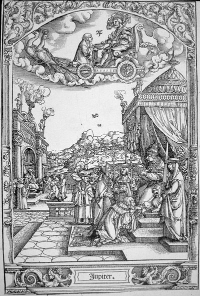 Planeten Jupiter (trägravyr) av Hans Sebald (School of) Beham