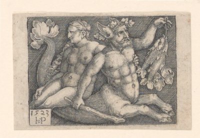 En triton och en nymf av Hans Sebald Beham