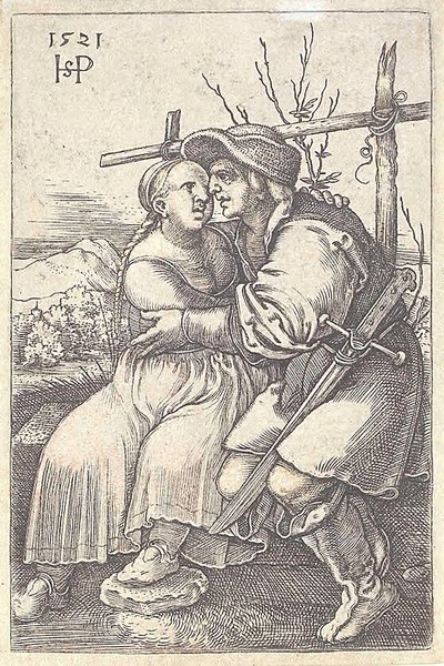 Bonde och hans älskarinna av Hans Sebald Beham