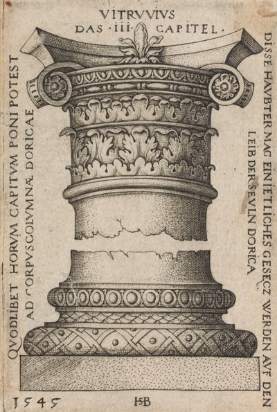 Kapital och bas i en kolumn av Hans Sebald Beham