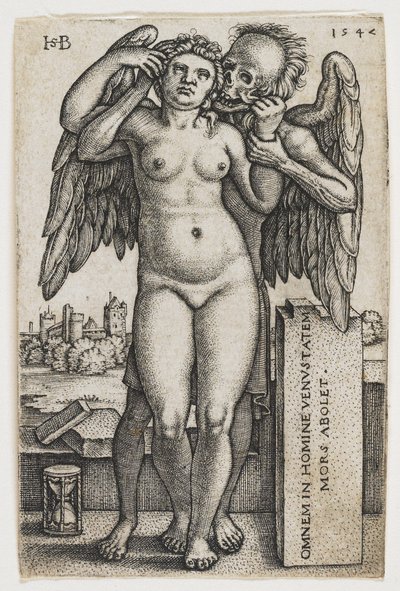 Döden griper en kvinna, 1547 av Hans Sebald Beham