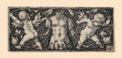 Fris med Cuirass i centrum, flankerad av Two Genii av Hans Sebald Beham