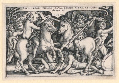 Hercules kidnappar Iole av Hans Sebald Beham