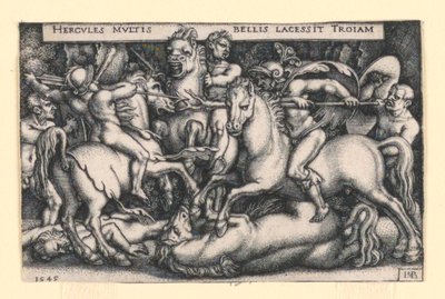 Hercules slåss mot trojanerna av Hans Sebald Beham