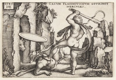 Hercules och Cacus av Hans Sebald Beham