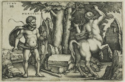 Herkules och Nessus av Hans Sebald Beham