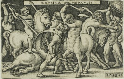 Hercules and the Centaurs, från Labours of Hercules av Hans Sebald Beham
