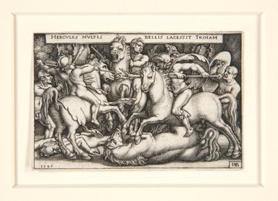 Hercules besegrar trojanerna av Hans Sebald Beham