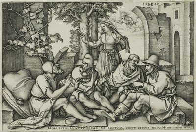 Job samtalar med sina vänner av Hans Sebald Beham