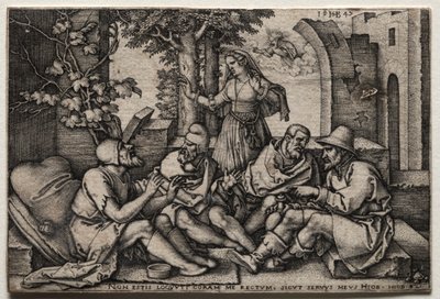 Job och hans vänner av Hans Sebald Beham