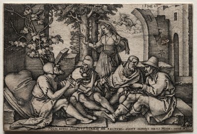 Job och hans vänner. av Hans Sebald Beham