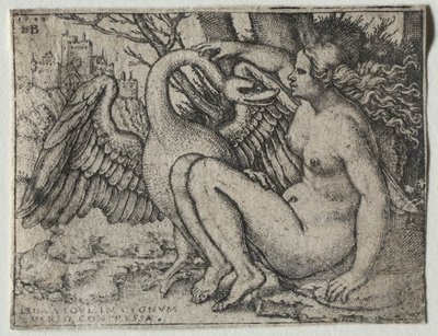 Leda och Svanen av Hans Sebald Beham