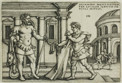 Lichas ger Nessus dräkt till Hercules, från Hercules arbete av Hans Sebald Beham