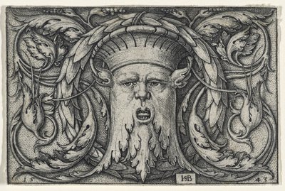 Mascaron, 1543 (gravyr på lagt papper) av Hans Sebald Beham