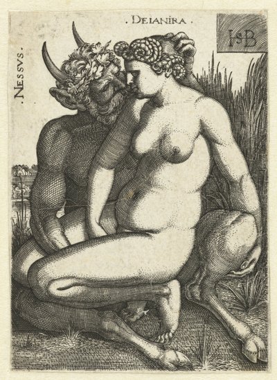 Nessus en Deïnira Nessvs Deianira (titel på objekt) av Hans Sebald Beham