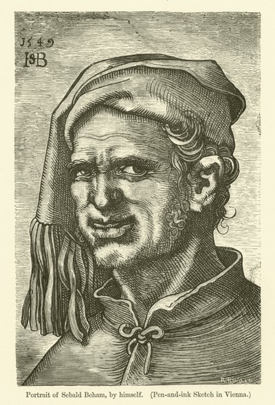 Självporträtt av den tyske målaren och grafikern Sebald Beham av Hans Sebald Beham