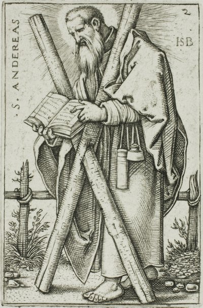 St Andrew, plåt 2 från De tolv apostlarna av Hans Sebald Beham