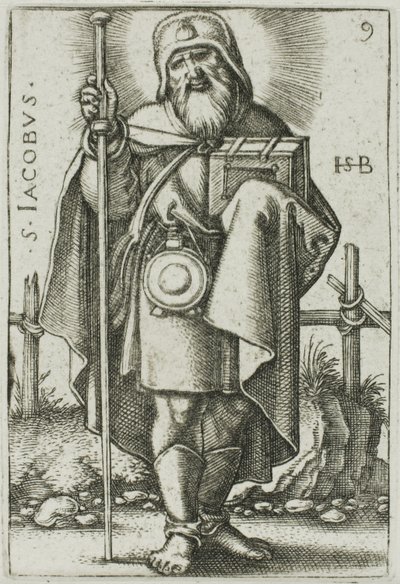 St. James Major, skylt 9 från De tolv apostlarna av Hans Sebald Beham